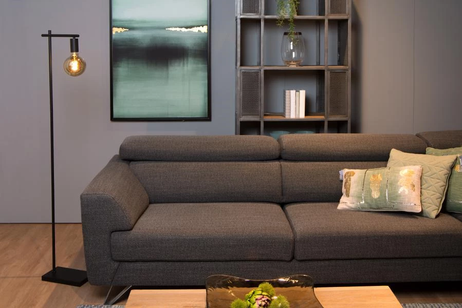Lucide LEANNE - Floor lamp - 1xE27 - Black - atmosphere 1